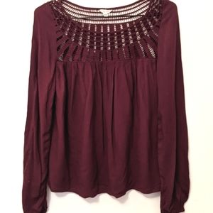 Aeropostale Burgundy Blouse